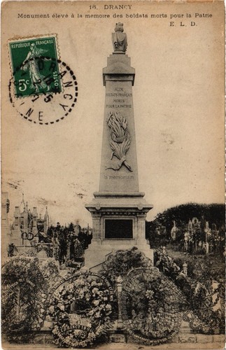 Cpa drancy monument aux - drancy,