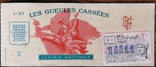 Billet de loterie nationale 1969 15e tr Gr3 Les Gueules Cassées 1/10 - Néron 