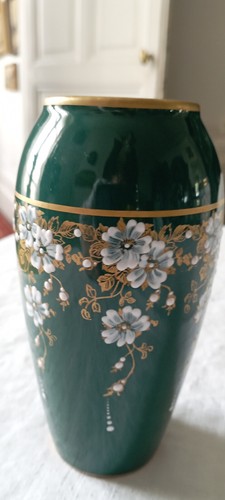Vase bleu aux - , émaux