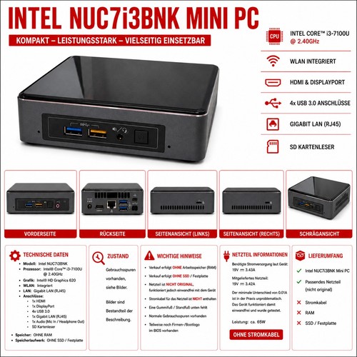 Intel nuc7i3bnb mini - nuc7i3bnb,