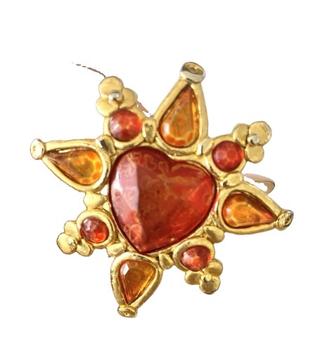 Broche signée fleur - signée, n