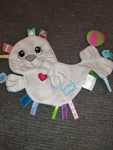Doudou phoque gris label - phoque, label-label