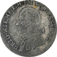 Royaume de Prusse, Friedrich Wilhelm III, 3 Gröscher, 1805, Berlin, Billon, TB