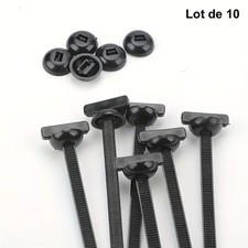 10 Boucle en nylon avec attache à tête ronde - Collier de serrage clips fixation