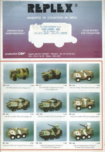 Replex maquettes en metal - maquettes,