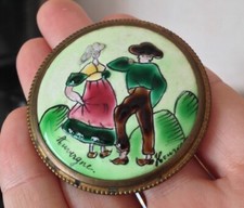 ancienne Broche Vintage Emaux