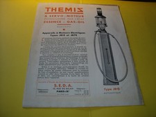 DEPLIANT D EPOQUE POMPE A ESSENCE THEMIS TYPE JB1E - JB7E --- satam boutillon