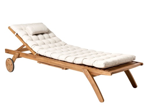 Chaise longue bois acacia - chaise,