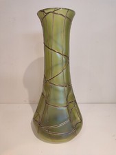 Vase en verre irisé art