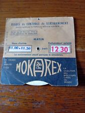  disque stationnement zone bleue MOKAREX 1960