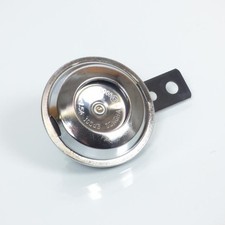 Klaxon rond chrolmé 6V DC Ø71mm Neuf pour moto cyclomoteur 50 mob