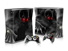 Lot de films de protection autocollants XBOX 360 Slim Skin Design Foils - motif Dark Skull
