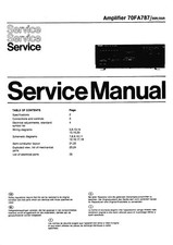 Manuel De Service Pour Philips FA 787