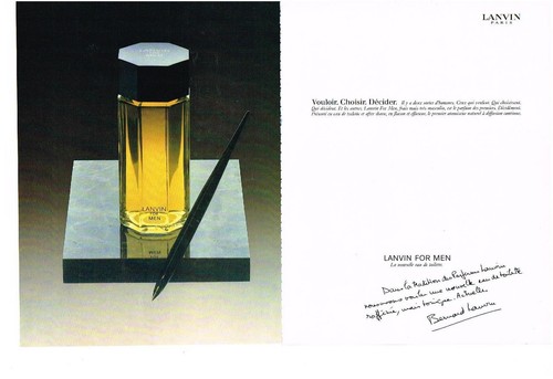 Publicite 1980 lanvin eau - ,