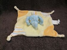 doudou plat éléphant bleu