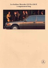 Catalogue Brochure Mercedes W124 250 D / 260 E Long 01/1990 France