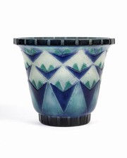 Vase Art Déco Palmettes Triangulaires Pate De Verre Argy Rousseau Glass