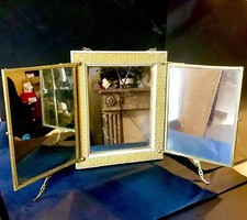 Ancien Grand Miroir Triptyque