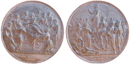 Médaille étain mgr affre - Étain,
