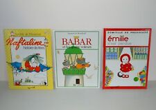 Lot 3 livres album enfant BD BABAR EMILIE NAFTALINE vintage 1984 85