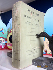 CODE RURAL texte et commentaires et DROIT USUEL - H. Warrin & E. Bouvier - 1910