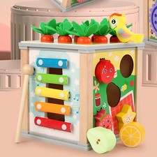 Jouet éducatif Montessori 6 en 1 pour enfants de 12 à 18 mois