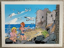 EX LIBRIS GOLDEN CREEK JOHAN PIRLOUIT " SIRE DE MONTRESOR " WALTHERY PEYO 30*40