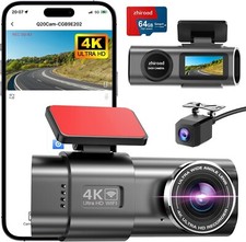 Dashcam Voiture 4K+1080P, Dash