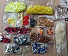 Gros lot pêche leurres souples octopus tube 3,5 à 4cm plombs palettes dandine