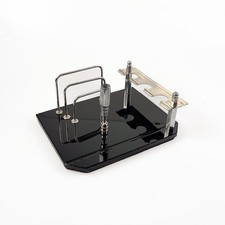 Bureau en verre noir et