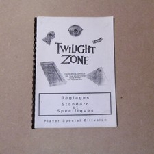notice en français du flipper Bally: TWILIGHT ZONE
