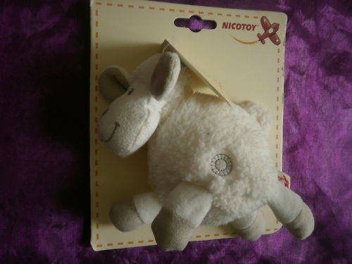 Doudou mouton blanc - , gris