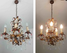 Suspension lustre métal doré