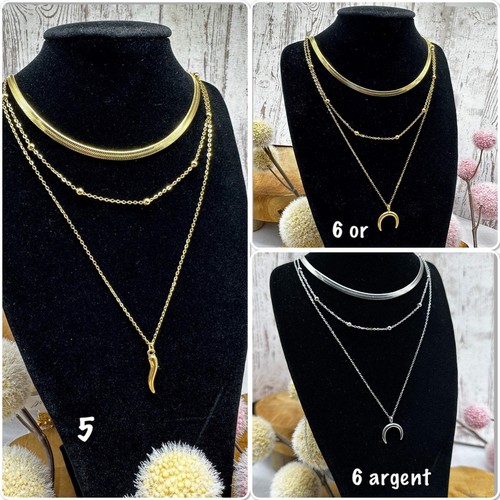 Collier plusieurs rangs maille