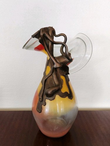 Vase verre signé klip - signé,