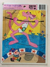 FRAME-TRAY PUZZLE WHITMAN THE PINK PANTHER - PANTHERE ROSE CIRQUE - 1982 MATTEL