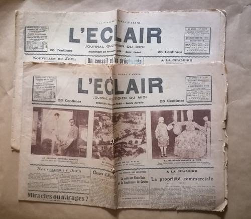 Lot journaux l eclair - 2, l'eclair