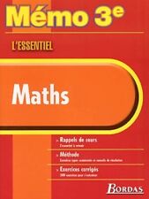 Memo essentiel maths 3e (ancienne edi... - Collectif - V388463