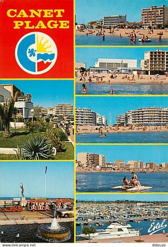 Carte postale canet - -,