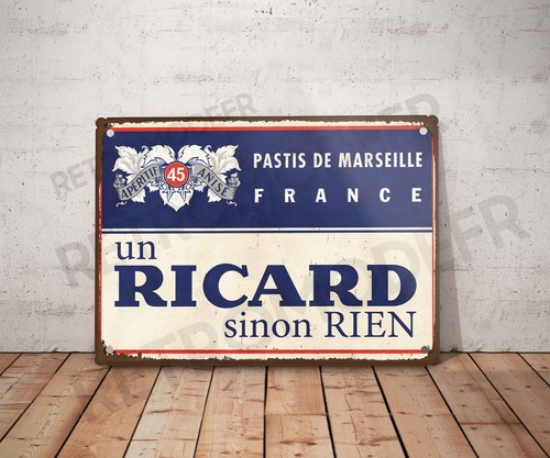 Plaque métal vintage ricard - plaque,