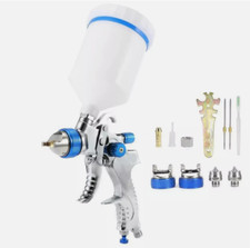 Kit pistolet pulvérisateur peinture HVLP 600CC alimentation gravité 3 buse BL/VE