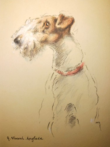 Lithographie aquarellée le - aquarellée,