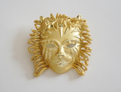 Broche lion masque - broche,