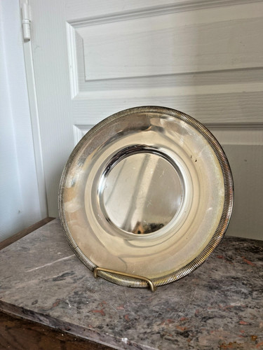 Ancien plat plateau rond - plat,
