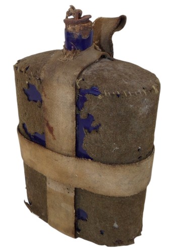 Gourde bleue avec - , berceau