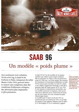 FICHE RALLYE MONTE-CARLO / SAAB 96 ( 4 Pages )