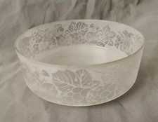 Vasque de suspension en verre gravé à l’acide signée Deveau