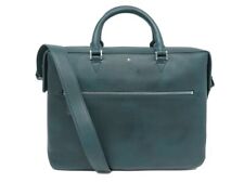 NEUF SACOCHE MONTBLANC MEISTERSTUCK SFUMATO MEDIUM BLEU PETROLE 118331 BAG 1800€