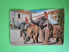 Carte postale de Rajasthan GF Éléphants décorés City Palace Jaipur