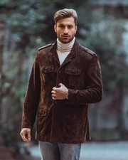 Brown Field Leather Jacket Men